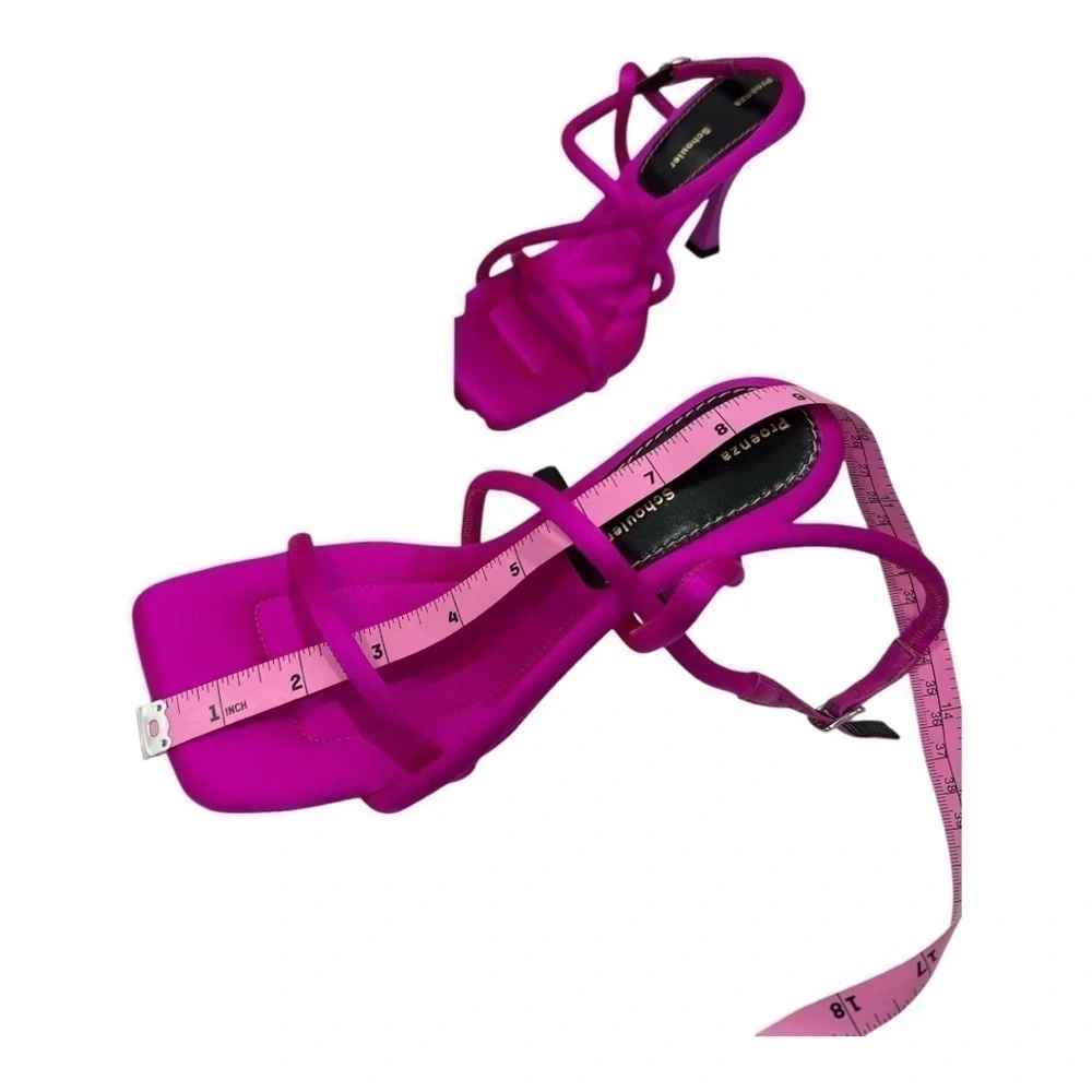 Proenza Schouler Raso Satin Strappy Sandals Bright Pink Women’s Size 36